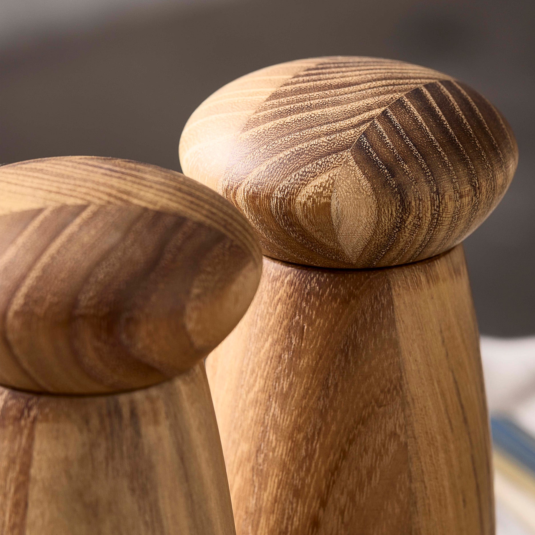 RAW Mühlenset mit Tablett H13,4 cm Teak